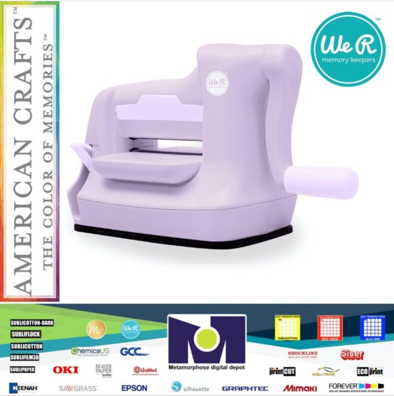 WE R MEMORY KEEPER MINI EVOLUTION DIE CUTTING MACHINE LILAC 60000664